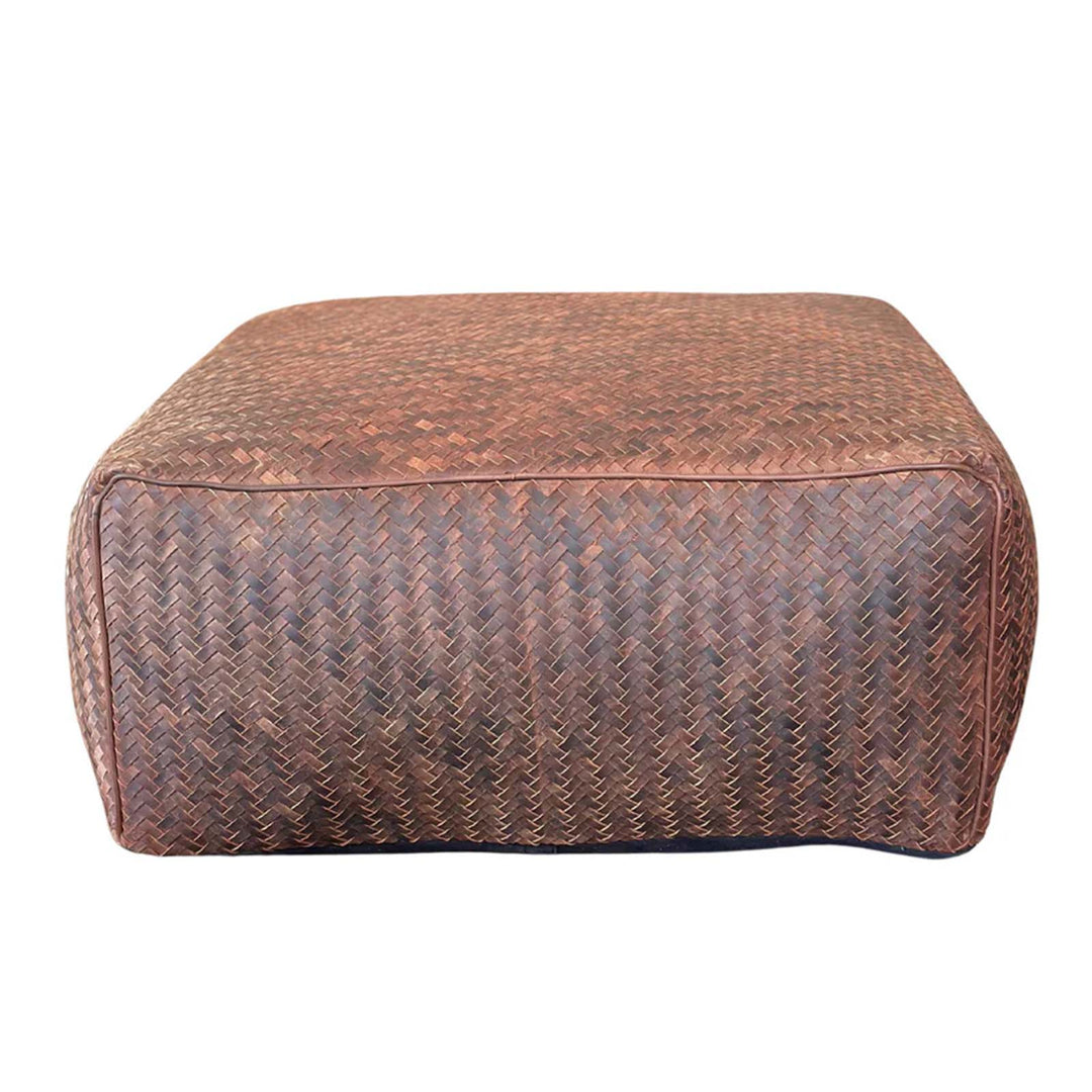 29" Handwoven Pouf