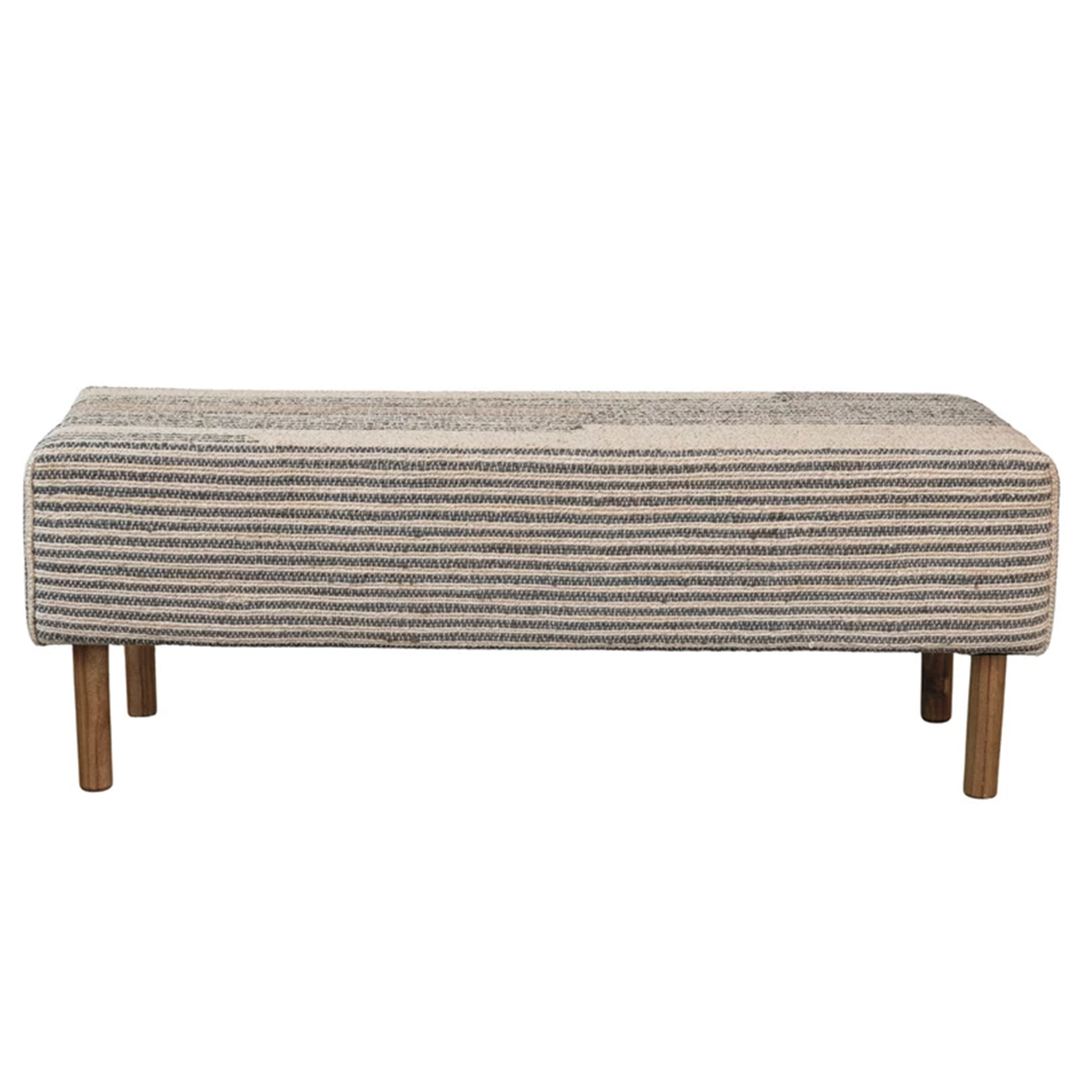 Upholstered Bench - Striped