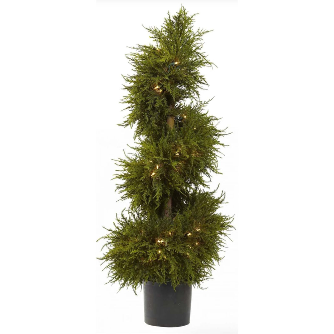 43" Cedar Spiral w/ Lights