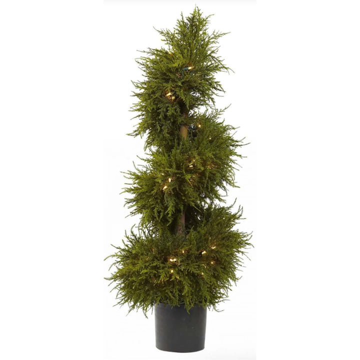 43" Cedar Spiral w/ Lights