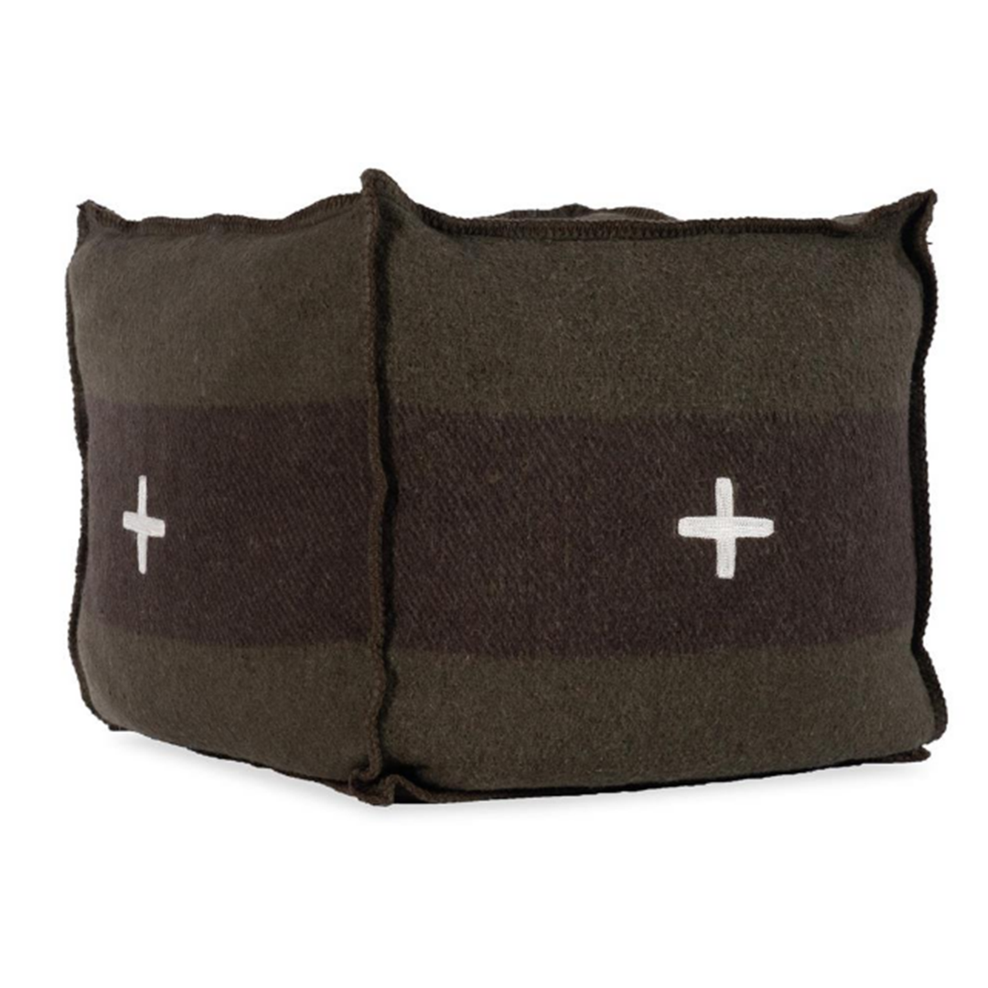 18" x 18" Pouf - Green/Brown