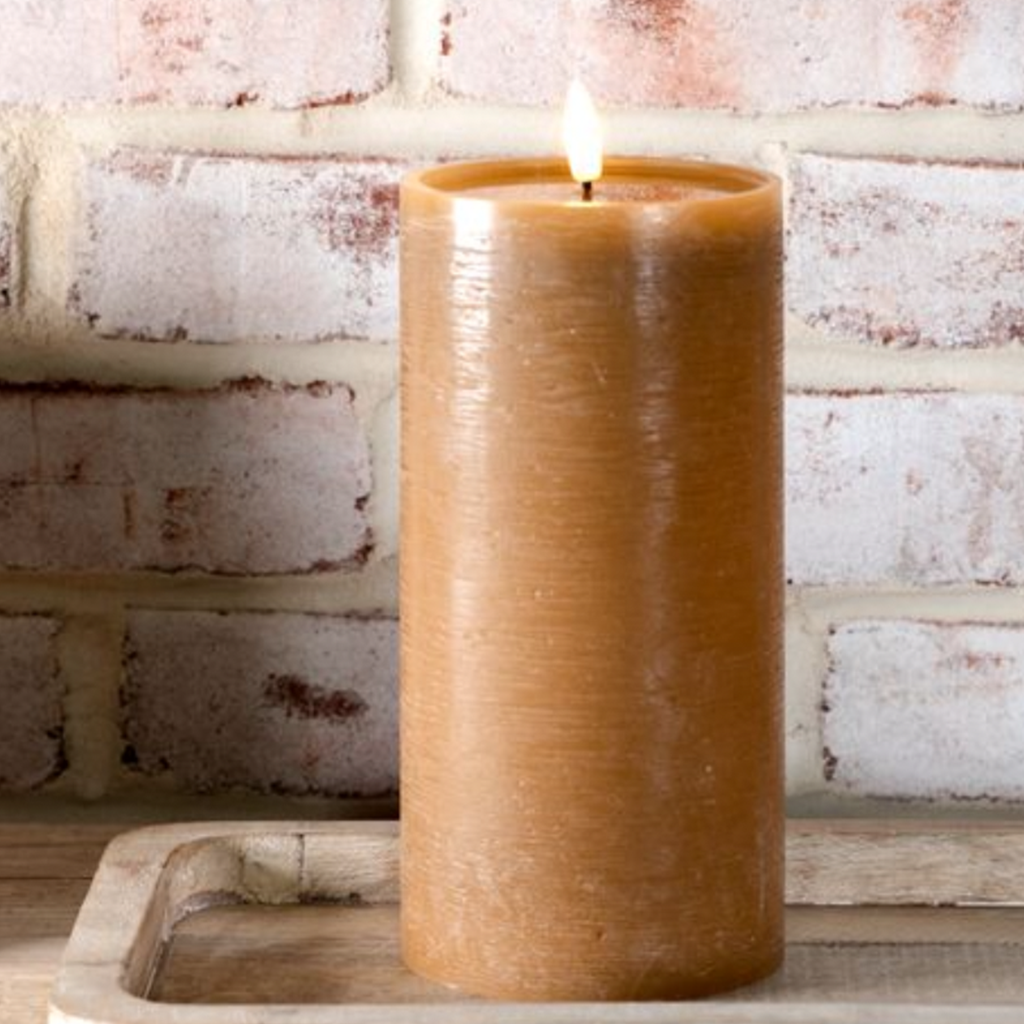 LED Pillar Candle - Caramel