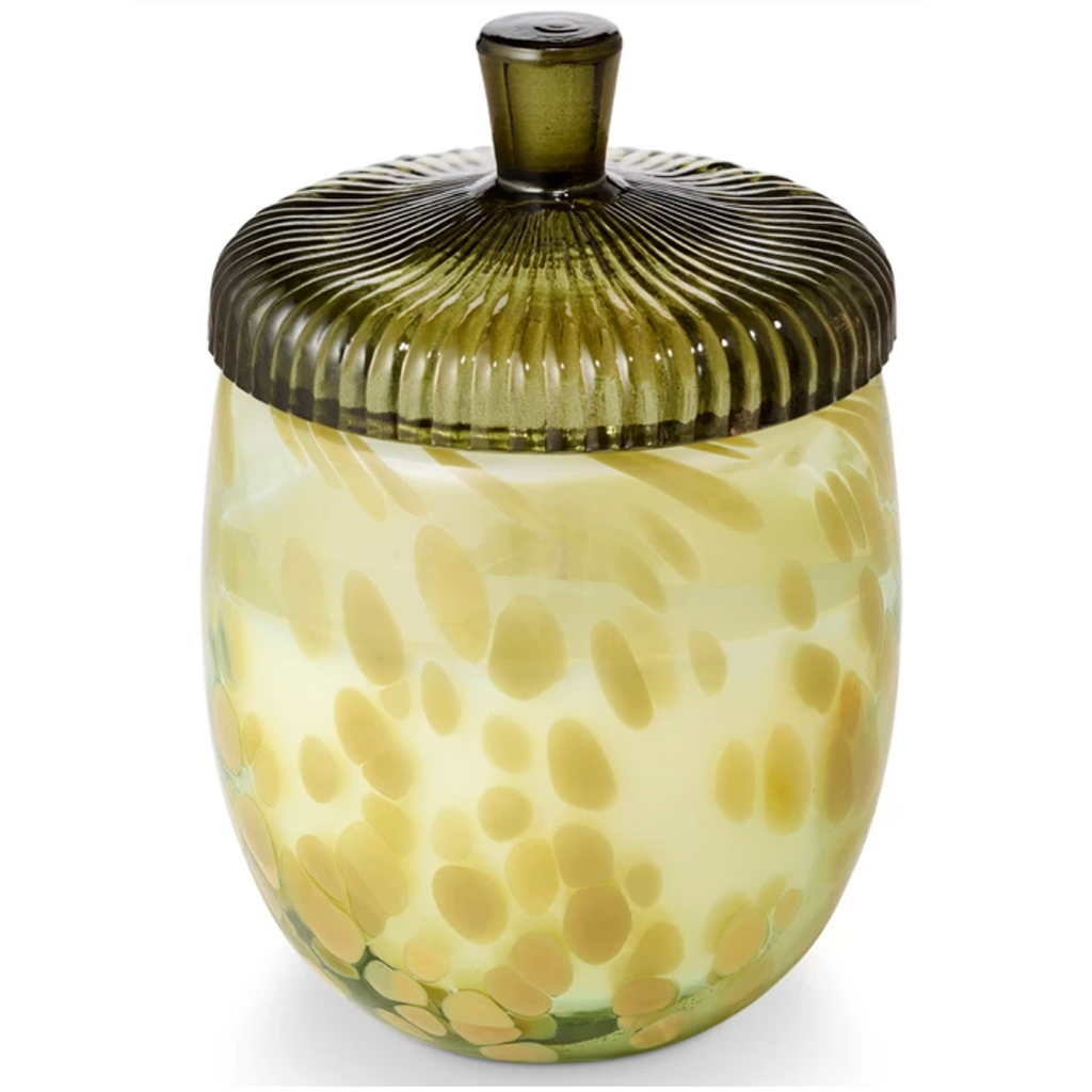 Glass Acorn Candle - Leaves & Acorns