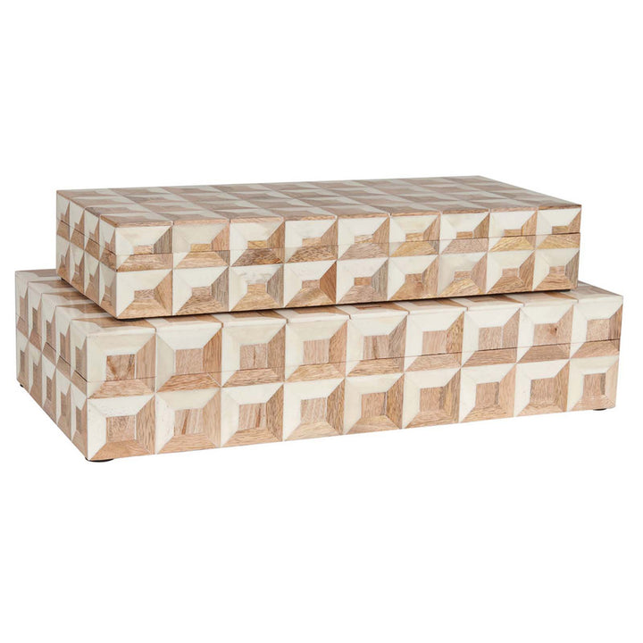 White Wood and Bone Box