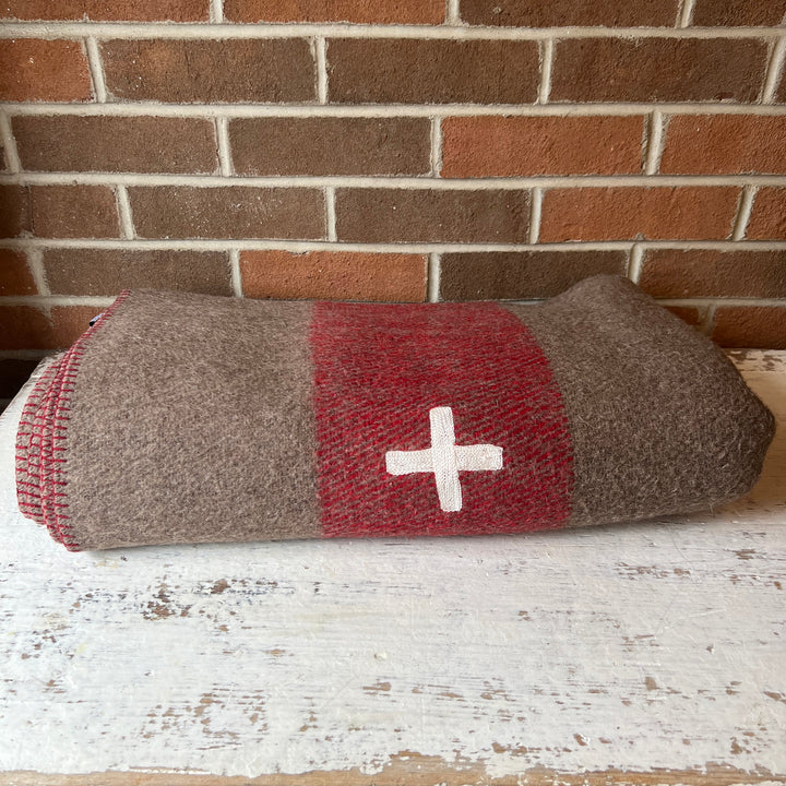 Swiss Army Wool Blanket - Brown