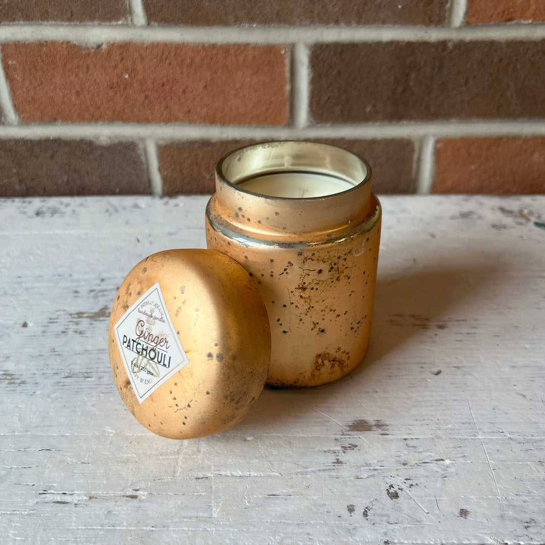 Mountain Fire Glass Candle - Ginger Patchouli