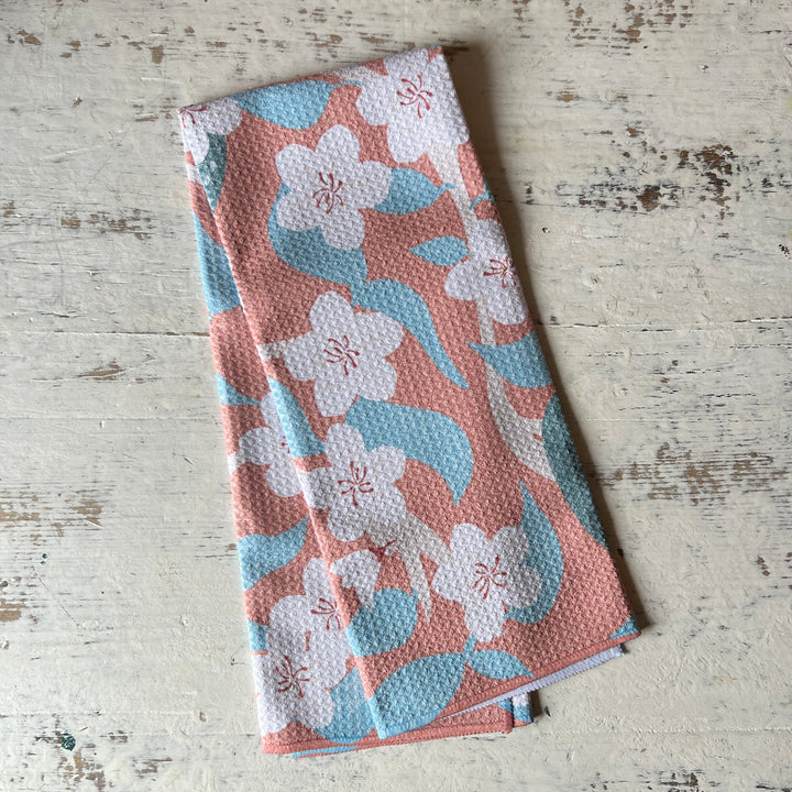 Apple Blossoms Tea Towel