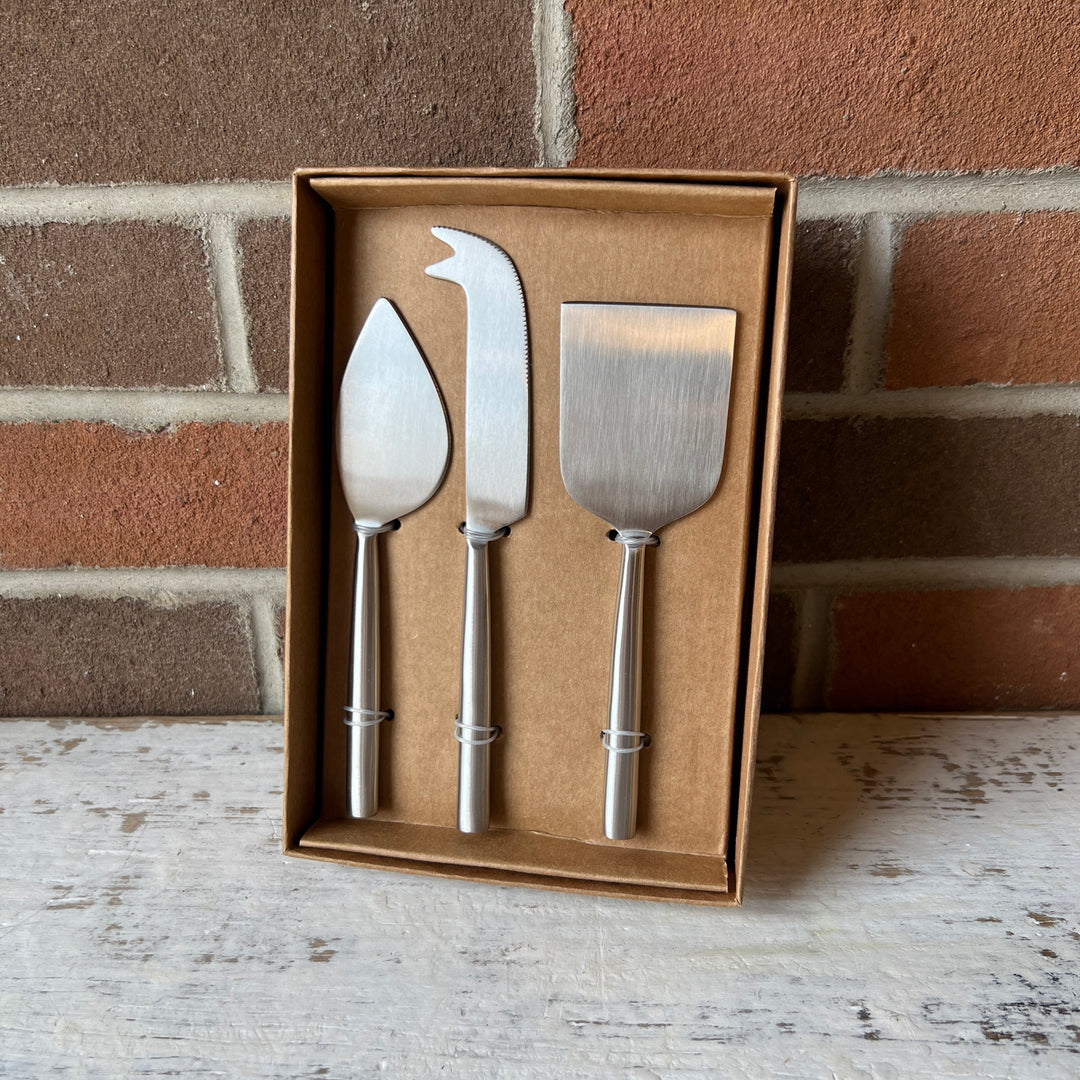 Brushed Nickel Cheese Set