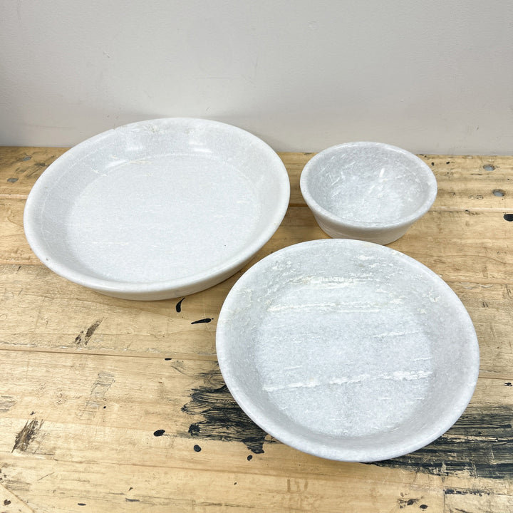 Fluted Marble Bowl