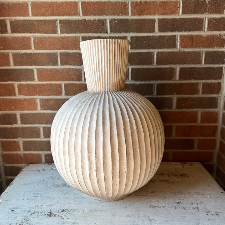 Tall Fluted Vase