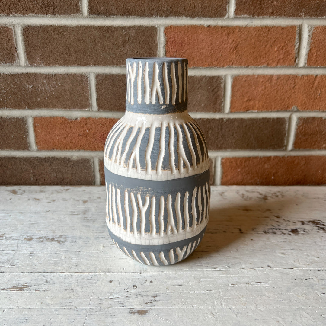 Tan and Black Vase
