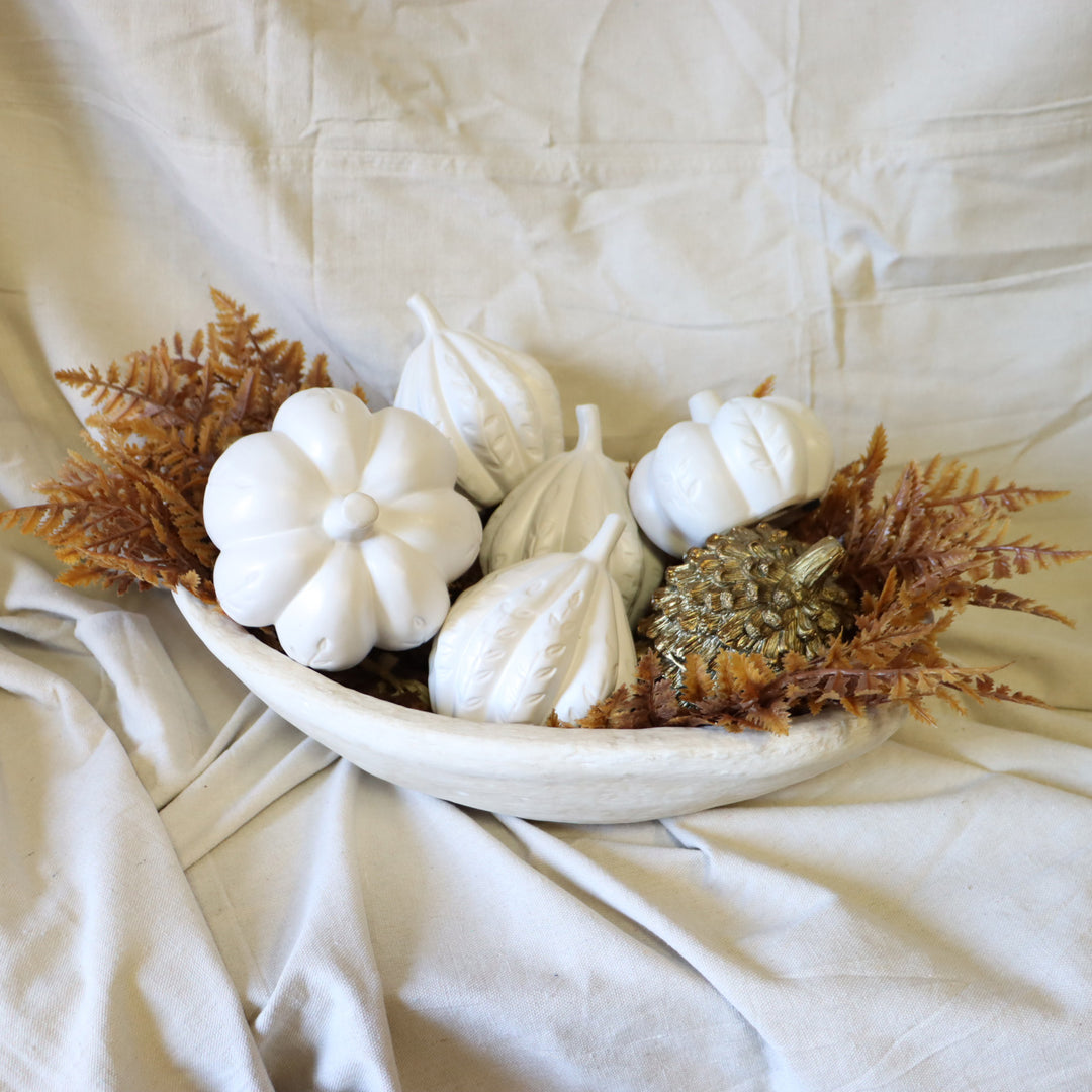 White Ceramic Pumpkin