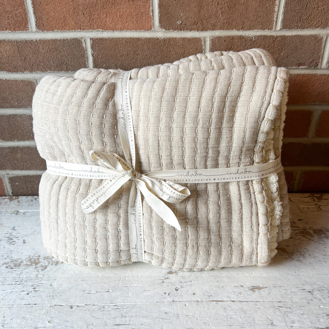 Natural Sherpa Throw