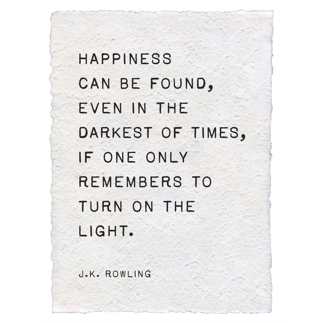 Handmade Paper Print - Happiness Can Be Found